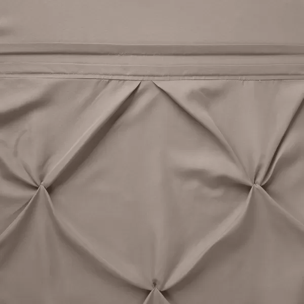 Comfort Spaces CS700099 Cavoy Bathroom Pintuck Shower Tufted Ruffle Pattern Modern Elegant Microfiber Fabric Bath Curtains 72quotx72quot IvoryTaupe