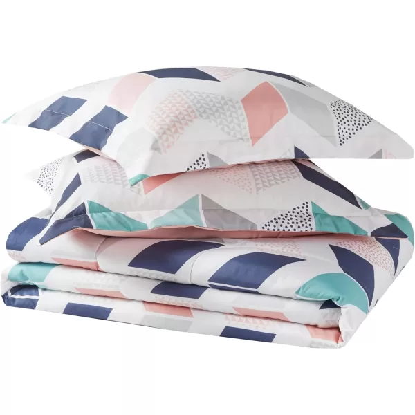 Comfort Spaces Casual Comforter Set Sporty Design Vibrant Color Active Lifestyle Boys Bedroom Dcor All Season Soft Microfiber Bedding Set Decorative Pillow Sham BlackRed Queen 4 PieceMultiBlush