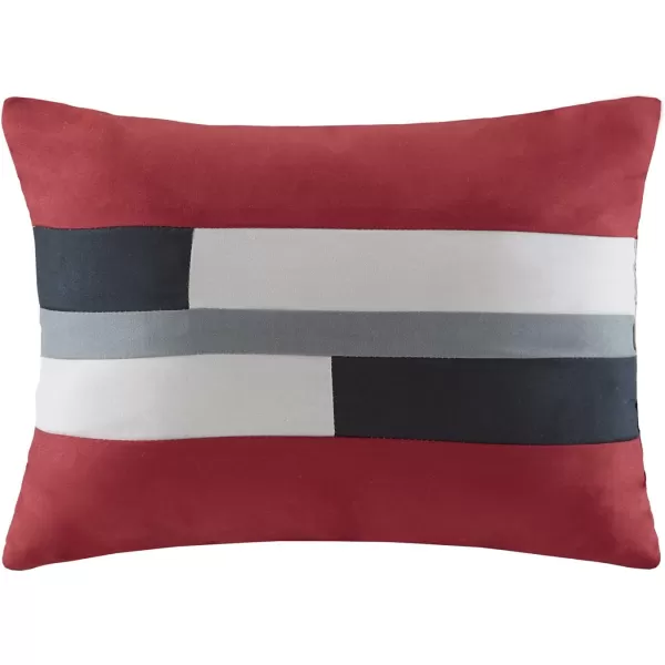 Comfort Spaces Casual Comforter Set Sporty Design Vibrant Color Active Lifestyle Boys Bedroom Dcor All Season Soft Microfiber Bedding Set Decorative Pillow Sham BlackRed Queen 4 PieceStripe BlackRed