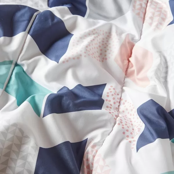 Comfort Spaces Casual Comforter Set Sporty Design Vibrant Color Active Lifestyle Boys Bedroom Dcor All Season Soft Microfiber Bedding Set Decorative Pillow Sham BlackRed Queen 4 PieceMultiBlush