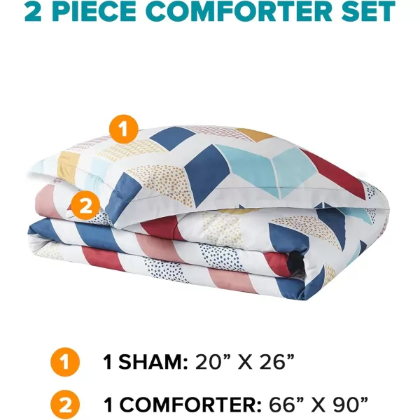 Comfort Spaces Casual Comforter Set Sporty Design Vibrant Color Active Lifestyle Boys Bedroom Dcor All Season Soft Microfiber Bedding Set Decorative Pillow Sham BlackRed Queen 4 PieceMultiAqua