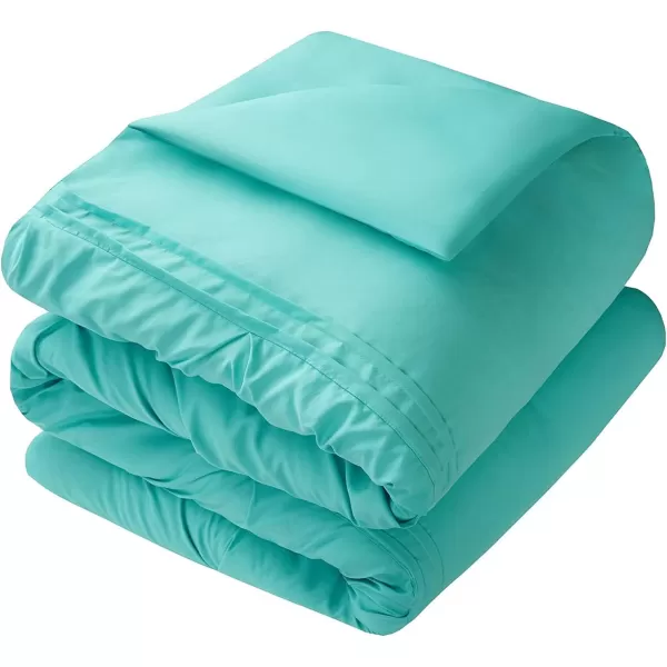 Comfort Spaces Cavoy Comforter Set  Luxe Diamond Tufting All Season Bedding Matching Bed Skirt Decorative Pillows Queen Faux Silk Aqua 5 PieceCavoy Aqua