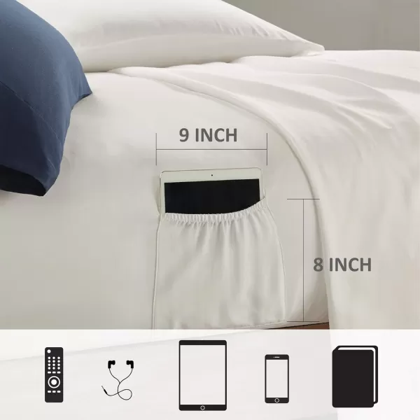 Comfort Spaces Comforter Sets with Sheets  Bed in a Bag 9 Pieces Teen Bedding Sets  Red and Grey Stripes Bedding Full College Full Bed Set with 2 Side Pockets Bedroom OrganizerNavyRed