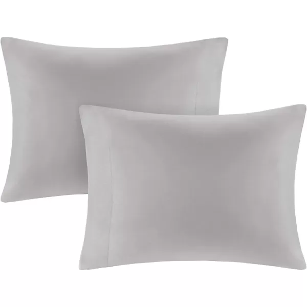Comfort Spaces Comforter Sets with Sheets  Bed in a Bag 9 Pieces Teen Bedding Sets  Red and Grey Stripes Bedding Full College Full Bed Set with 2 Side Pockets Bedroom OrganizerRedGrey