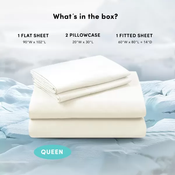 Comfort Spaces Coolmax Moisture Wicking Sheet Set Super Soft Fade Resistant 16quot Deep Pocket All Around Elastic  Warm Weather Cooling Sheets For Night Sweats Queen Charcoal 4 PieceCream