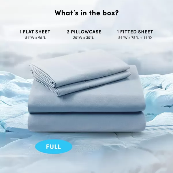 Comfort Spaces Coolmax Moisture Wicking Sheet Set Super Soft Fade Resistant 16quot Deep Pocket All Around Elastic  Warm Weather Cooling Sheets For Night Sweats Queen Charcoal 4 PieceBlue