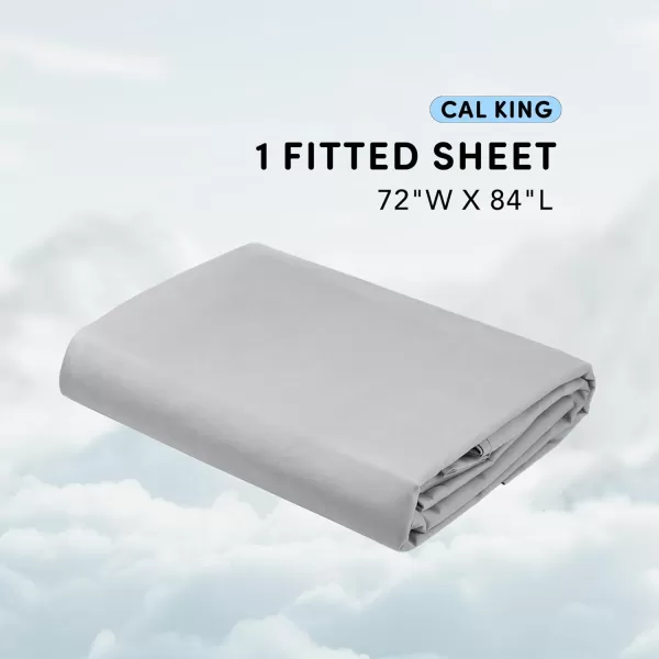 Comfort Spaces Coolmax Moisture Wicking Sheet Set Super Soft Fade Resistant 16quot Deep Pocket All Around Elastic  Warm Weather Cooling Sheets For Night Sweats Queen Charcoal 4 PieceGrey