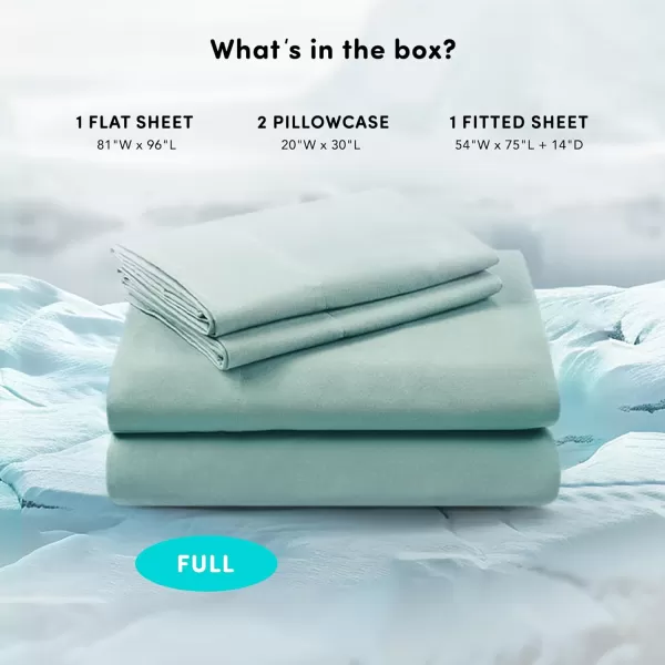 Comfort Spaces Coolmax Moisture Wicking Sheet Set Super Soft Fade Resistant 16quot Deep Pocket All Around Elastic  Warm Weather Cooling Sheets For Night Sweats Queen Charcoal 4 PieceAqua