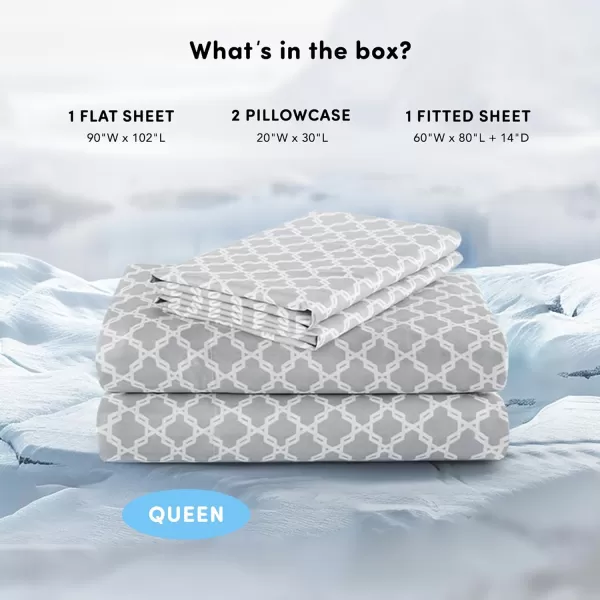 Comfort Spaces Coolmax Moisture Wicking Sheet Set Super Soft Fade Resistant 16quot Deep Pocket All Around Elastic  Warm Weather Cooling Sheets For Night Sweats Queen Charcoal 4 PieceCharcoal