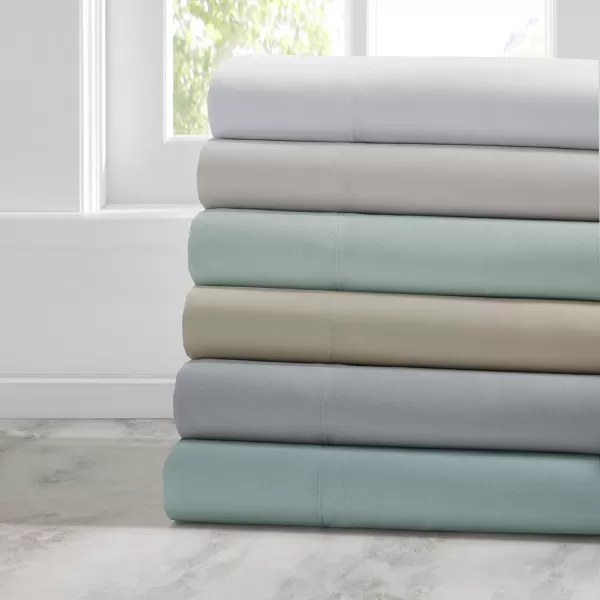 Comfort Spaces Coolmax Moisture Wicking Sheet Set Super Soft Fade Resistant 16quot Deep Pocket All Around Elastic  Warm Weather Cooling Sheets For Night Sweats Queen Charcoal 4 PieceAqua
