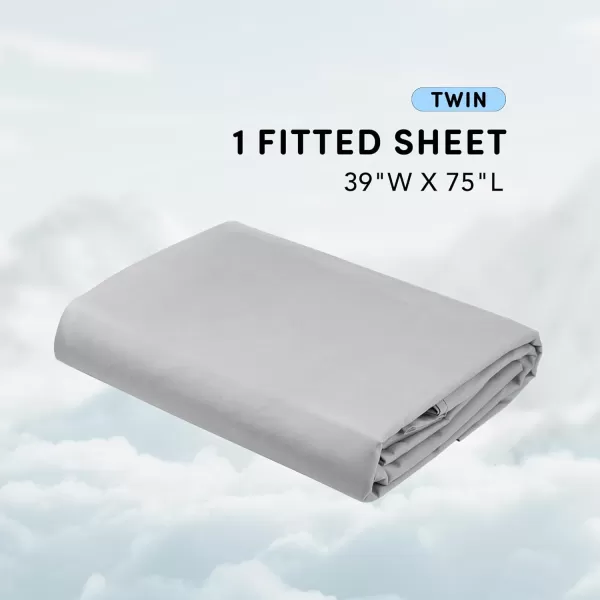 Comfort Spaces Coolmax Moisture Wicking Sheet Set Super Soft Fade Resistant 16quot Deep Pocket All Around Elastic  Warm Weather Cooling Sheets For Night Sweats Queen Charcoal 4 PieceGrey