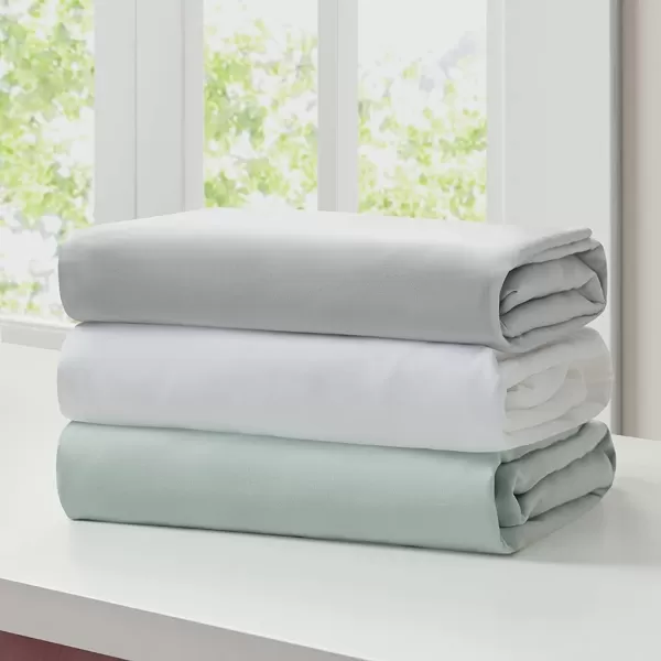 Comfort Spaces Coolmax Moisture Wicking Sheet Set Super Soft Fade Resistant 16quot Deep Pocket All Around Elastic  Warm Weather Cooling Sheets For Night Sweats Queen Charcoal 4 PieceWhite