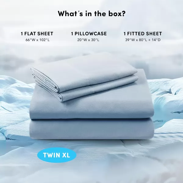 Comfort Spaces Coolmax Moisture Wicking Sheet Set Super Soft Fade Resistant 16quot Deep Pocket All Around Elastic  Warm Weather Cooling Sheets For Night Sweats Queen Charcoal 4 PieceBlue