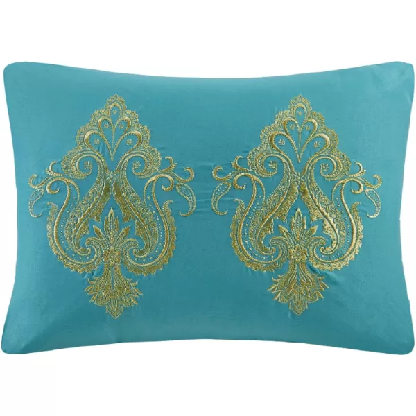 Comfort Spaces Cozy Comforter SetModern Classic Design All Season Down Alternative Bedding Matching Shams Bedskirt Decorative Pillows Queen Kashmir Paisley Purple 8 PieceMona GreyTeal