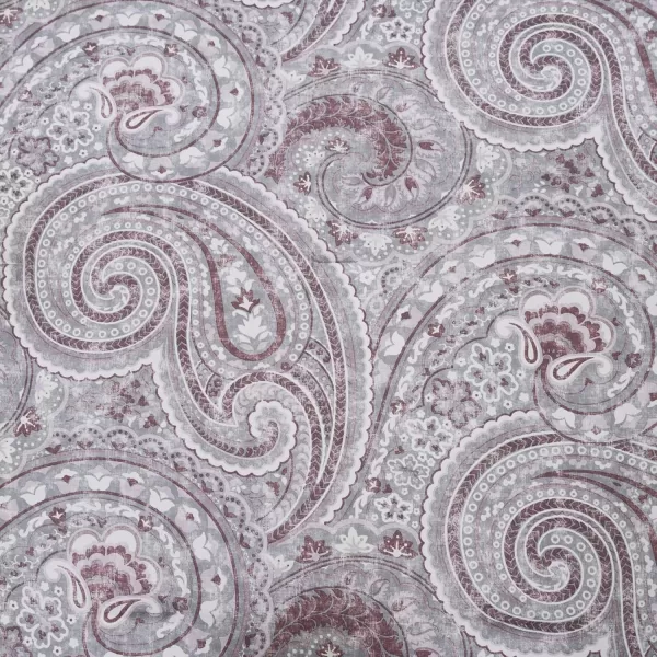 Comfort Spaces Cozy Comforter SetModern Classic Design All Season Down Alternative Bedding Matching Shams Bedskirt Decorative Pillows Queen Kashmir Paisley Purple 8 PieceKashmir Purple