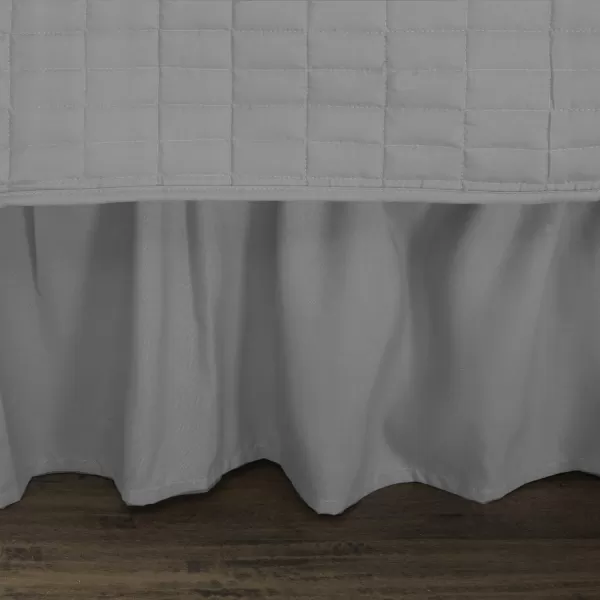 Comfort Spaces Daybed Cover  Luxe Double SidedQuilting All Season Cozy Bedding with Bedskirt Matching Shams Kienna Grey 75quotx39quot 5 Piece100 Microfiber