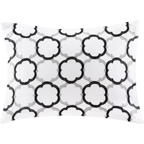 Comfort Spaces Enya Comforter SetModern Floral Design All Season Down Alternative Bedding Matching Shams Bedskirt Decorative Pillows Queen 90quotx90quot PurpleRedBlack