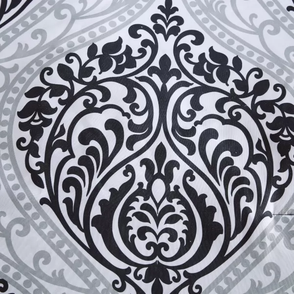 Comfort Spaces Enya Comforter SetModern Floral Design All Season Down Alternative Bedding Matching Shams Bedskirt Decorative Pillows Queen 90quotx90quot PurpleBlackWhite