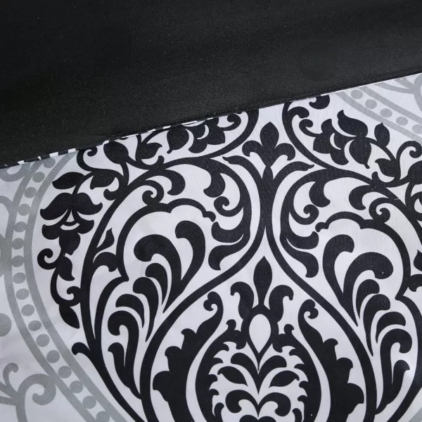 Comfort Spaces Enya Comforter SetModern Floral Design All Season Down Alternative Bedding Matching Shams Bedskirt Decorative Pillows Queen 90quotx90quot PurpleBlackWhite