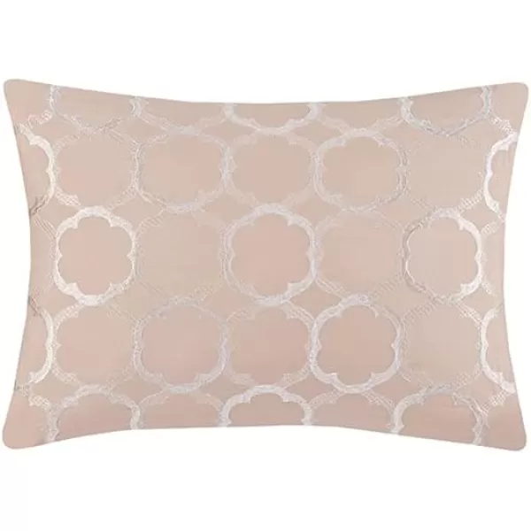 Comfort Spaces Enya Comforter SetModern Floral Design All Season Down Alternative Bedding Matching Shams Bedskirt Decorative Pillows Queen 90quotx90quot PurpleBlushGrey