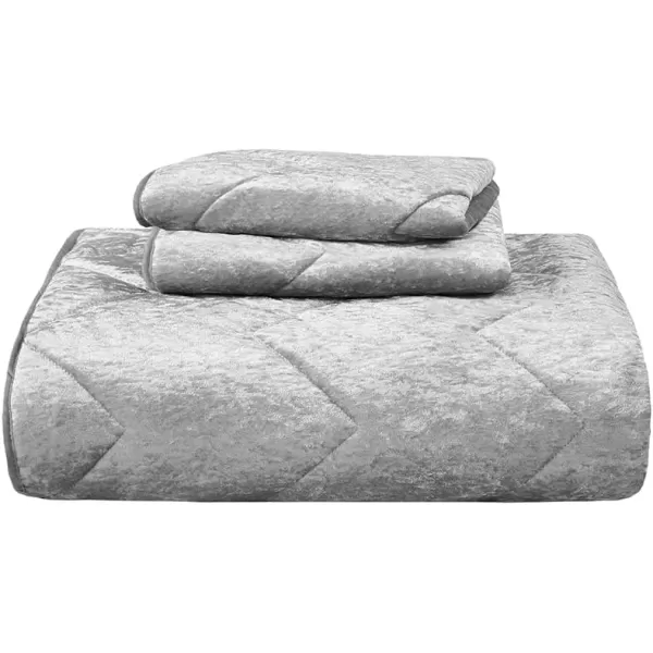 Comfort Spaces Juliette Luxe Comforter Set Velvet Lush with Soft Brushed Microfiber Reverse All Season Cozy Velvet Bedding Sets Fluffy Comforter Bed Set Matching Sham Blush FullQueen 3 PieceGrey Quilt