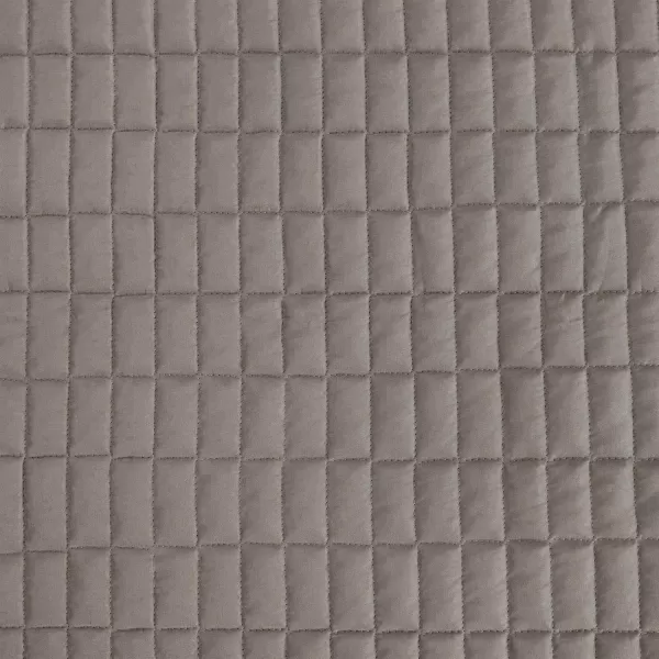 Comfort Spaces Kienna Quilt SetLuxury Double Sided Stitching Design Summer Blanket Lightweight Soft All Season Bedding Layer Matching Sham Blue Coverlet TwinTwin XL66quotx90quot 2 PieceTaupe
