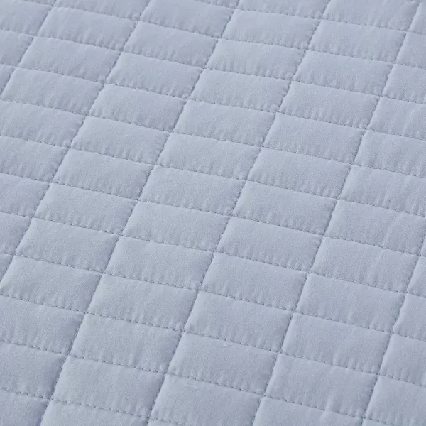 Comfort Spaces Kienna Quilt SetLuxury Double Sided Stitching Design Summer Blanket Lightweight Soft All Season Bedding Layer Matching Sham Blue Coverlet TwinTwin XL66quotx90quot 2 PieceBlue
