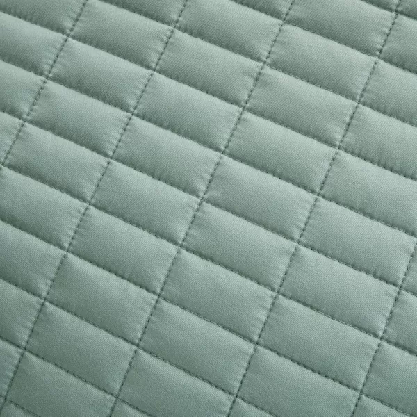 Comfort Spaces Kienna Quilt SetLuxury Double Sided Stitching Design Summer Blanket Lightweight Soft All Season Bedding Layer Matching Sham Blue Coverlet TwinTwin XL66quotx90quot 2 PieceSage Green