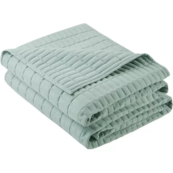 Comfort Spaces Kienna Quilt SetLuxury Double Sided Stitching Design Summer Blanket Lightweight Soft All Season Bedding Layer Matching Sham Blue Coverlet TwinTwin XL66quotx90quot 2 PieceSage Green
