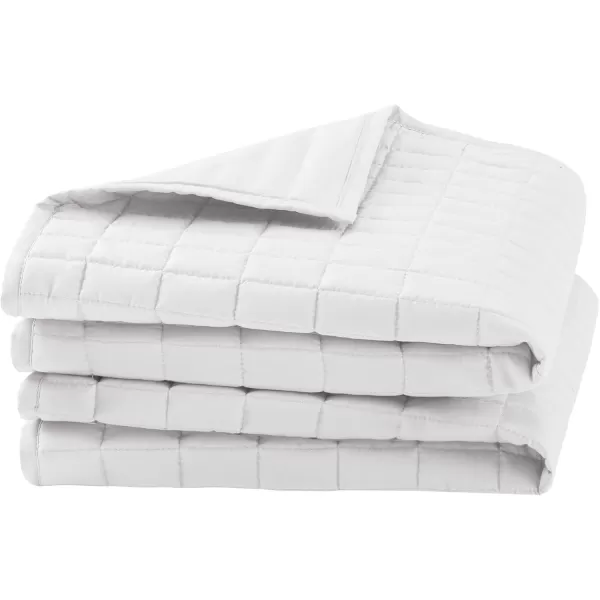 Comfort Spaces Kienna Quilt SetLuxury Double Sided Stitching Design Summer Blanket Lightweight Soft All Season Bedding Layer Matching Sham Blue Coverlet TwinTwin XL66quotx90quot 2 PieceWhite