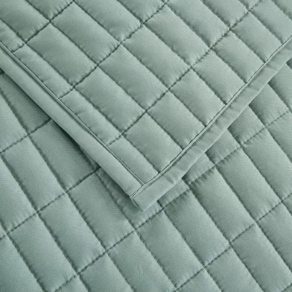 Comfort Spaces Kienna Quilt SetLuxury Double Sided Stitching Design Summer Blanket Lightweight Soft All Season Bedding Layer Matching Sham Blue Coverlet TwinTwin XL66quotx90quot 2 PieceSage Green
