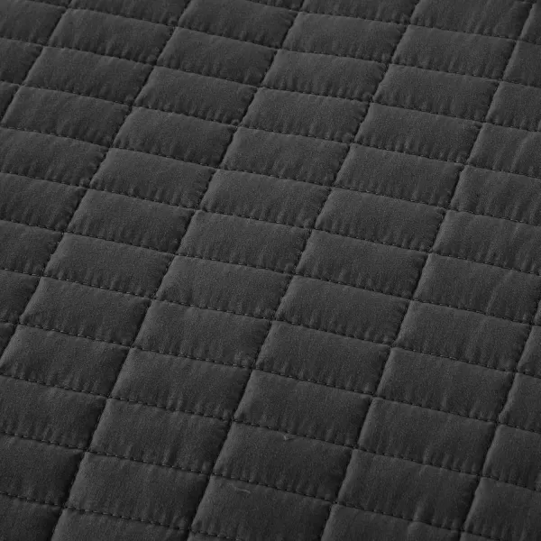 Comfort Spaces Kienna Quilt SetLuxury Double Sided Stitching Design Summer Blanket Lightweight Soft All Season Bedding Layer Matching Sham Blue Coverlet TwinTwin XL66quotx90quot 2 PieceBlack