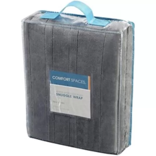 Comfort Spaces Luxury Microplush Electric Wrap Blanket Super Soft and Warm Reversible Heated Throw Poncho with Auto Shutoff 50quotx64quot GreyGrey