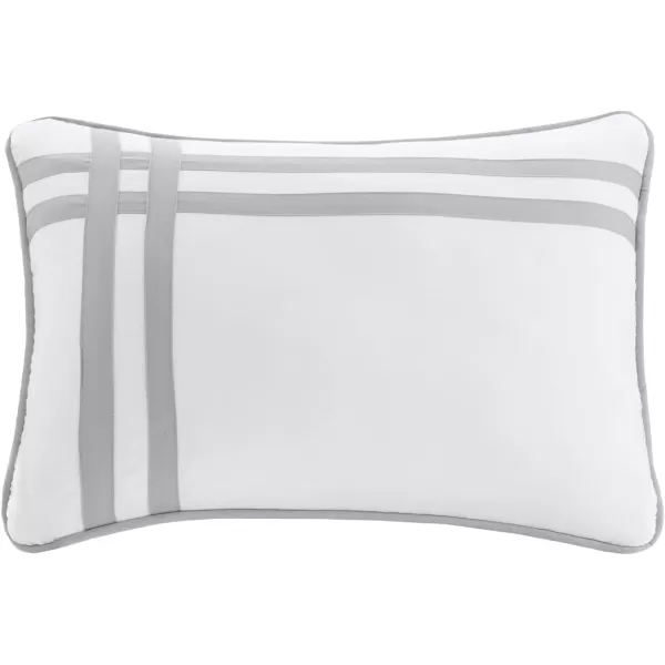 Comfort Spaces Malcom Cozy Comforter Set  Modern Trendy Design All Season Down Alternative Bedding Matching Shams Hotel Deluxe Gray QueenHotel Deluxe Gray