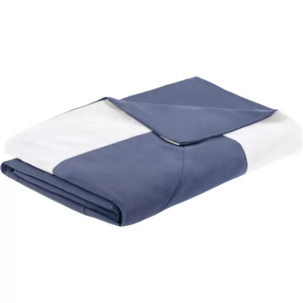 Comfort Spaces Malcom Cozy Comforter Set  Modern Trendy Design All Season Down Alternative Bedding Matching Shams Hotel Deluxe Gray QueenHotel Deluxe Navy