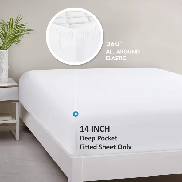 Comfort Spaces Microfiber Bed Sheets Set 14quot Deep Pocket Wrinkle Resistant All Around Elastic  YearRound Cozy Bedding Fitted Sheet ONLY Queen BlackWhite