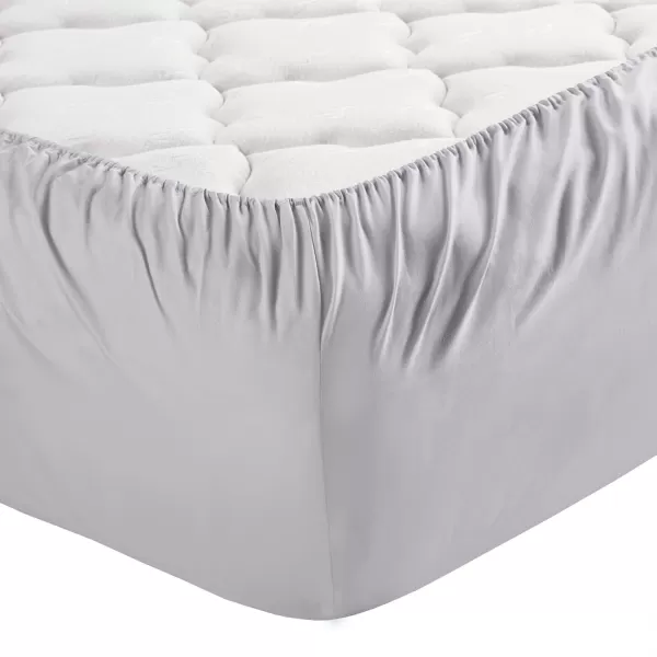 Comfort Spaces Microfiber Bed Sheets Set 14quot Deep Pocket Wrinkle Resistant All Around Elastic  YearRound Cozy Bedding Fitted Sheet ONLY Queen BlackLight Grey