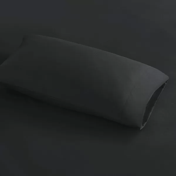 Comfort Spaces Microfiber Bed Sheets Set 14quot Deep Pocket Wrinkle Resistant All Around Elastic  YearRound Cozy Bedding Fitted Sheet ONLY Queen BlackBlack