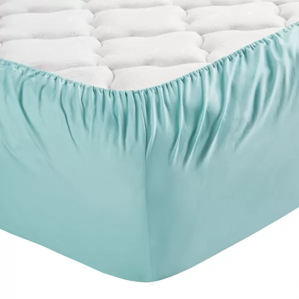 Comfort Spaces Microfiber Bed Sheets Set 14quot Deep Pocket Wrinkle Resistant All Around Elastic  YearRound Cozy Bedding Fitted Sheet ONLY Queen BlackAqua