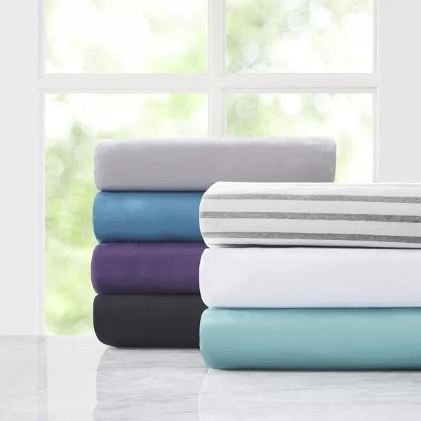 Comfort Spaces Microfiber Bed Sheets Set 14quot Deep Pocket Wrinkle Resistant All Around Elastic  YearRound Cozy Bedding Fitted Sheet ONLY Queen BlackBlack