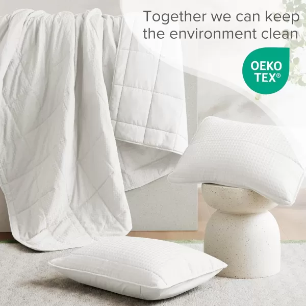 Comfort Spaces Neutral Queen Quilt Set  3 Pieces Breathable Waffle Weave Quilt Sets with Piping Border Modern Farmhouse Cottage Coverlet ampamp Sham All Season Microfiber Queen Bed Set FullQueenWhite
