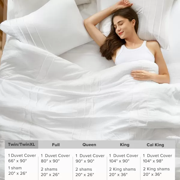 Comfort Spaces Olive Green Queen Size Duvet Cover Set  3pc Pintuck Pleated Duvet Cover Queen All Season Lightweight Extra Softness PreWashed Microfiber Queen Bed Cover Shams QueenWhite No Comforter