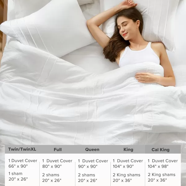 Comfort Spaces Olive Green Queen Size Duvet Cover Set  3pc Pintuck Pleated Duvet Cover Queen All Season Lightweight Extra Softness PreWashed Microfiber Queen Bed Cover Shams QueenWhite No Comforter