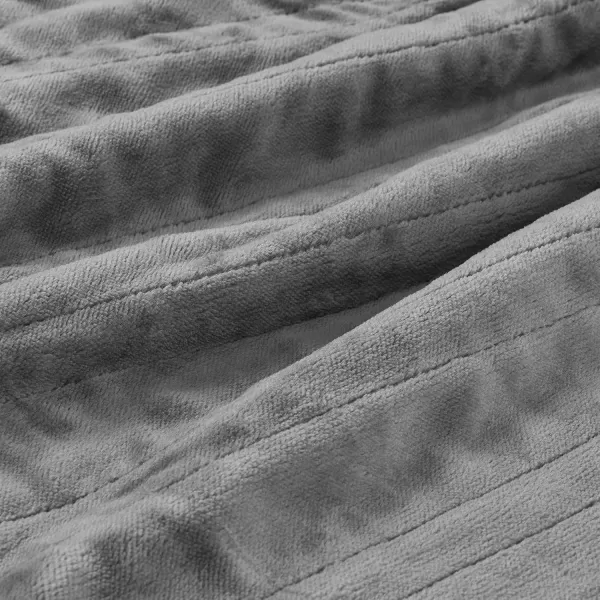 Comfort Spaces Plush to Sherpa Electric Blanket Shawl Shoulder Neck Wrap with Matching Sock Set Giftable Ultra Soft Warm Snuggle FleeceReversible Heated Poncho Throw 50quot W x 64quot L Ogee AquaGrey