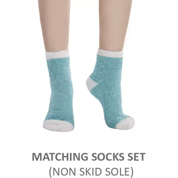 Comfort Spaces Plush to Sherpa Electric Blanket Shawl Shoulder Neck Wrap with Matching Sock Set Giftable Ultra Soft Warm Snuggle FleeceReversible Heated Poncho Throw 50quot W x 64quot L Ogee AquaOgee Aqua