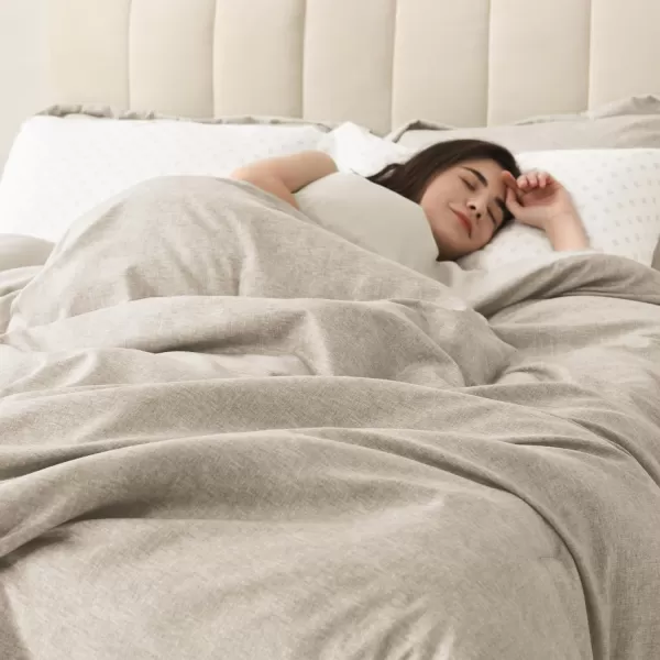 Comfort Spaces Queen 7 Pieces Comforter Set Boho Bed Sets for Queen Size Farmhouse Bedding Sets with Comforter Gift Bed in a Bag with Comforter Sheets Pillowcases and Shams Queen NavyTaupe
