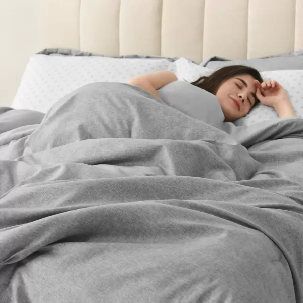 Comfort Spaces Queen 7 Pieces Comforter Set Boho Bed Sets for Queen Size Farmhouse Bedding Sets with Comforter Gift Bed in a Bag with Comforter Sheets Pillowcases and Shams Queen NavyGrey