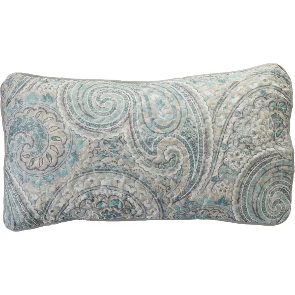 Comfort Spaces Quilt SetTrendy Paisley Summer Cover Cozy Coverlet Lightweight All Season Bedding Layer for Winter Matching Shams FullQueen Mona Paisley TealKashmir Paisley Blue