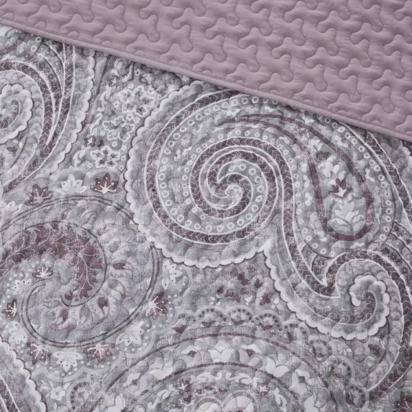 Comfort Spaces Quilt SetTrendy Paisley Summer Cover Cozy Coverlet Lightweight All Season Bedding Layer for Winter Matching Shams FullQueen Mona Paisley TealKashmir Paisley Purple