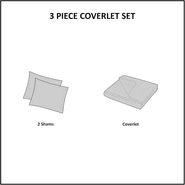 Comfort Spaces Reversible Quilt SetVermicelli Stitching Design All Season Lightweight Coverlet Bedspread Bedding Matching Shams FullQueen 90 in x 90 in Marlene Daisies Green 3 PieceNatalie Floral Blue